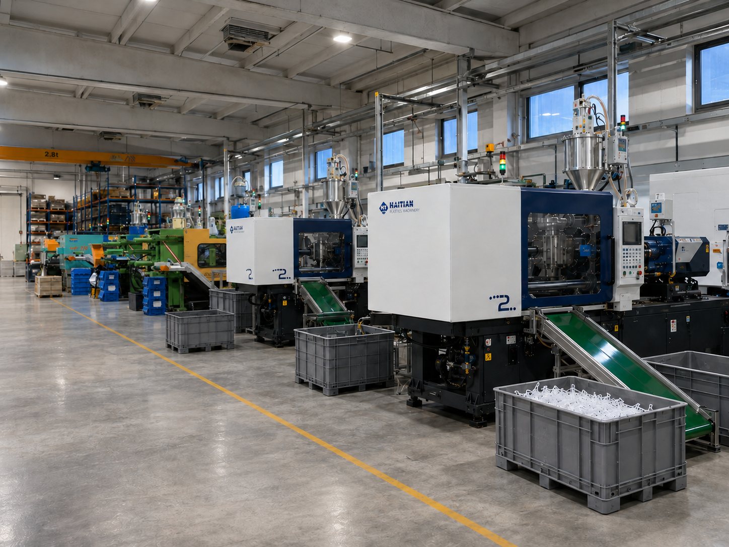 Reparto produttivo Leucoplast con presse moderne Haitian per lo stampaggio a iniezione